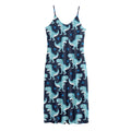 Cute Blue T-Rex Dinosaur Pattern Print Jersey Midi Cami Dress