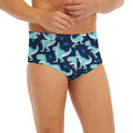 Cute Blue T-Rex Dinosaur Pattern Print Men's Briefs
