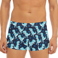 Cute Blue T-Rex Dinosaur Pattern Print Men's Short Boxer Briefs