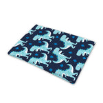 Cute Blue T-Rex Dinosaur Pattern Print Pet Cooling Mat Cover
