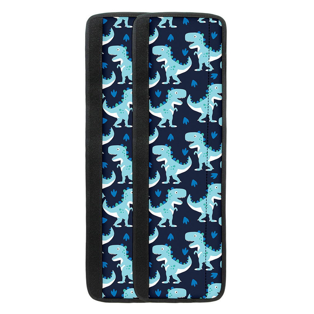 Cute Blue T-Rex Dinosaur Pattern Print Refrigerator Handle Covers