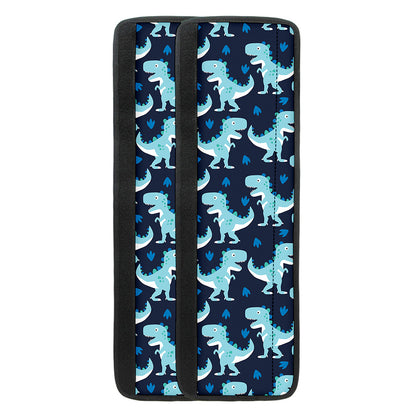 Cute Blue T-Rex Dinosaur Pattern Print Refrigerator Handle Covers