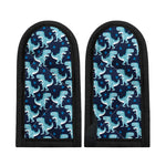 Cute Blue T-Rex Dinosaur Pattern Print Skillet Handle Cover