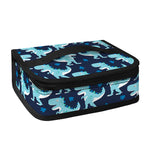 Cute Blue T-Rex Dinosaur Pattern Print Small Lunch Bag