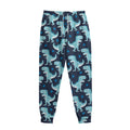 Cute Blue T-Rex Dinosaur Pattern Print Sweatpants