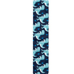 Cute Blue T-Rex Dinosaur Pattern Print Table Runner