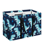Cute Blue T-Rex Dinosaur Pattern Print Utility Tote Bag