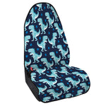 Cute Blue T-Rex Dinosaur Pattern Print Waterproof Car Seat Cover