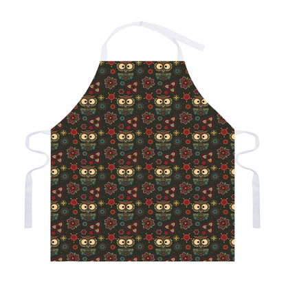 Cute Boho Owl Pattern Print Adjustable Apron