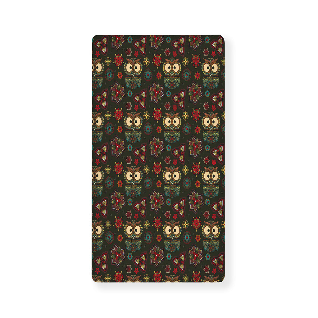 Cute Boho Owl Pattern Print Baby Crib Sheet