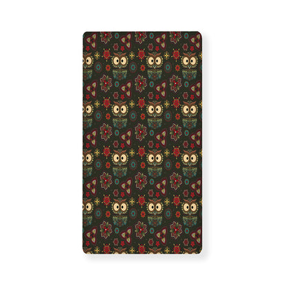 Cute Boho Owl Pattern Print Baby Crib Sheet