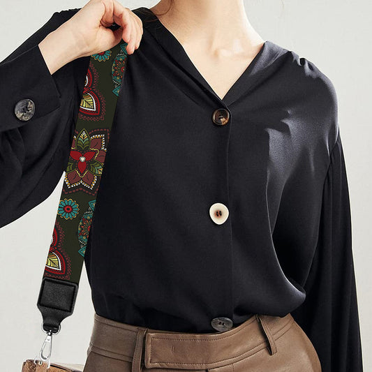 Cute Boho Owl Pattern Print Bag Strap