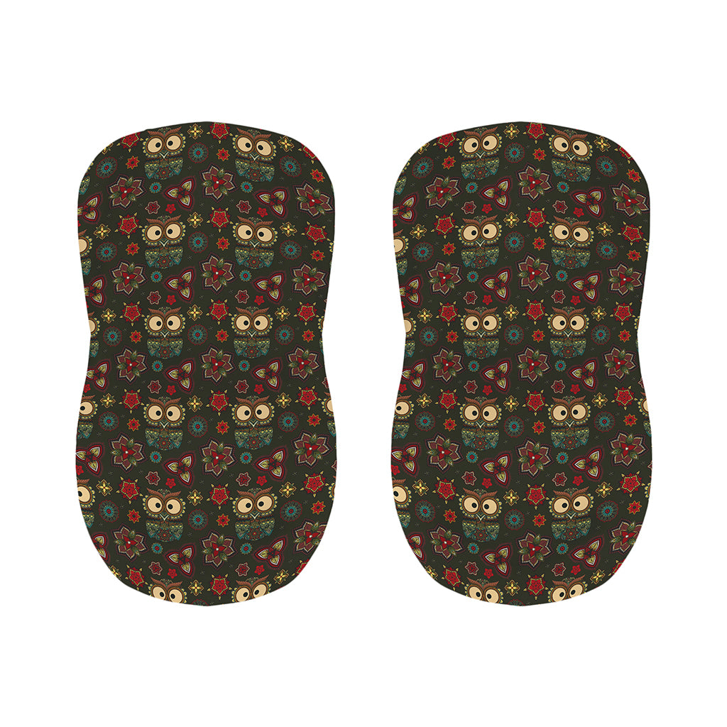 Cute Boho Owl Pattern Print Bar Stool Covers