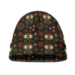 Cute Boho Owl Pattern Print Beanie