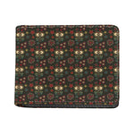 Cute Boho Owl Pattern Print Bifold Wallet
