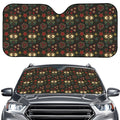 Cute Boho Owl Pattern Print Car Windshield Sun Shade