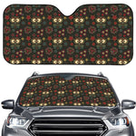 Cute Boho Owl Pattern Print Car Windshield Sun Shade