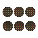 Cute Boho Owl Pattern Print Coaster Set