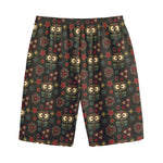 Cute Boho Owl Pattern Print Cotton Shorts
