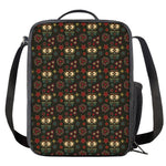 Cute Boho Owl Pattern Print Crossbody Lunch Bag