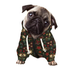 Cute Boho Owl Pattern Print Dog Zip Up Hoodie