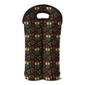 Cute Boho Owl Pattern Print Double Neoprene Wine Tote