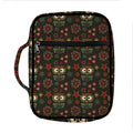 Cute Boho Owl Pattern Print Front Pocket Bible Bag