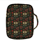 Cute Boho Owl Pattern Print Front Pocket Bible Bag