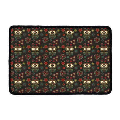 Cute Boho Owl Pattern Print Kitchen Mat