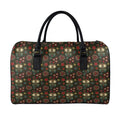 Cute Boho Owl Pattern Print Leather Duffel Bag