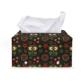 Cute Boho Owl Pattern Print Leather Tissue Box Cover