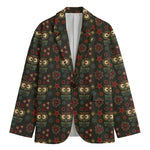 Cute Boho Owl Pattern Print Men's Blazer