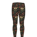 Cute Boho Owl Pattern Print Men's Leggings