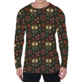 Cute Boho Owl Pattern Print Men's Long Sleeve T-Shirt