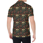 Cute Boho Owl Pattern Print Men's Shirt