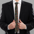 Cute Boho Owl Pattern Print Necktie