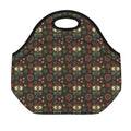 Cute Boho Owl Pattern Print Neoprene Lunch Bag