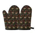 Cute Boho Owl Pattern Print Oven Mitts