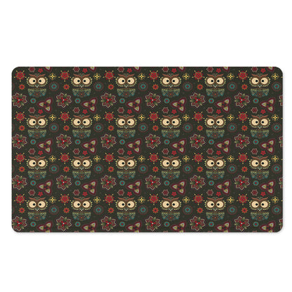 Cute Boho Owl Pattern Print Polyester Doormat