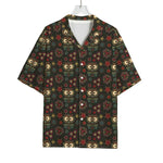 Cute Boho Owl Pattern Print Rayon Hawaiian Shirt