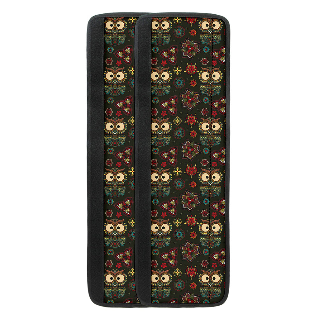 Cute Boho Owl Pattern Print Refrigerator Handle Covers
