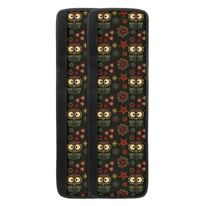 Cute Boho Owl Pattern Print Refrigerator Handle Covers