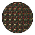 Cute Boho Owl Pattern Print Round Floor Mat
