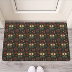 Cute Boho Owl Pattern Print Rubber Doormat