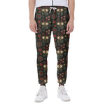 Cute Boho Owl Pattern Print Scuba Joggers