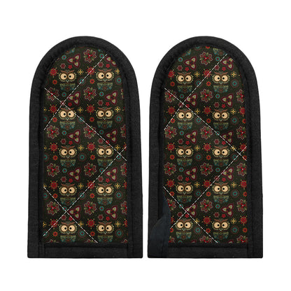Cute Boho Owl Pattern Print Skillet Handle Cover