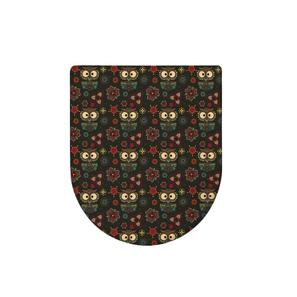 Cute Boho Owl Pattern Print Toilet Lid Cover