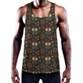 Cute Boho Owl Pattern Print Men's Workout Tank Top
