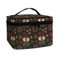 Cute Boho Owl Pattern Print Travel Makeup Bag