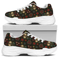 Cute Boho Owl Pattern Print White Chunky Shoes